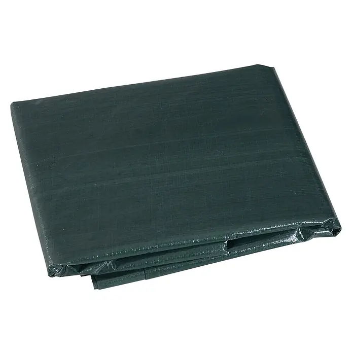 Outsunny Hollywoodschaukel-Schutzhülle - Polyethylen, 100 g/m², Grün - Gefaltete dunkelgrüne wasserdichte Plane mit sichtbarer verstärkter Textur.