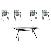 Acamp Gartenmöbel-Set Alpha (5 -tlg., Aluminium, Glas, Anthrazit/Olive) | BAUHAUS