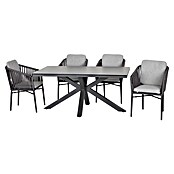Acamp Gartenmöbel-Set Queens & Manhattan (5 -tlg., Glaskeramik, Aluminium, Anthrazit) | BAUHAUS