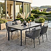Acamp Gartenmöbel-Set Manhattan & Rom (5 -tlg., Aluminium, Anthrazit, 3D-Gedruckte Glasplatte) | BAUHAUS