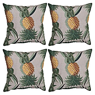 beo Outdoor-Kissen Pina (Mehrfarbig, L x B x H: 37 x 37 x 12 cm, Ananas, 4 Stk.)