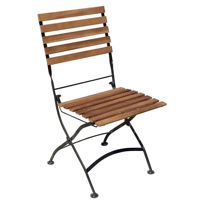 Acamp Gartenmöbel-Set Lindau (3 -tlg., Akazienholz, Teakfarben/Schwarz, Teaköl-Finish) | BAUHAUS