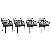 Acamp Stapelsessel Rom (4 Stk., Aluminium, Anthrazit, L x B x H: 57 x 63,5 x 82,5 cm) | BAUHAUS