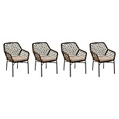 Acamp Stapelsessel Rom (4 Stk., Aluminium, Beige, L x B x H: 57 x 63,5 x 82,5 cm) | BAUHAUS