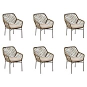 Acamp Stapelsessel Rom (6 Stk., Aluminium, Beige, L x B x H: 57 x 63,5 x 82,5 cm) | BAUHAUS