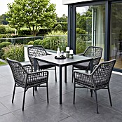 Acamp Gartenmöbel-Set Rom (5 -tlg., Aluminium, Anthrazit, 90 x 90 x 74 cm) | BAUHAUS