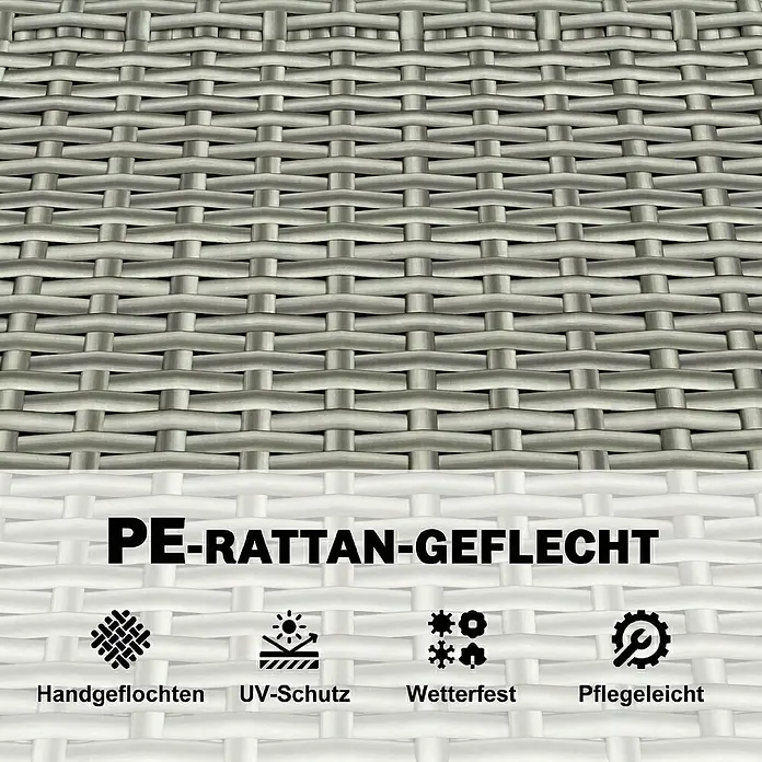 Outsunny Gartenbank mit integrierter Aufbewahrungsbox - B x T x H: 60 x 60 x 84 cm, PE-Rattan, Stahl, Akazienholz, Polyester, Hellgrau - Graues und weißes PE-Rattangeflecht, handgeflochten, UV-geschützt, wetterfest und pflegeleicht.