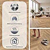 Egger Laminat NatureSense (Rillington Eiche dunkel, Fischgrät, 1 292 x 327 x 8 mm) | BAUHAUS