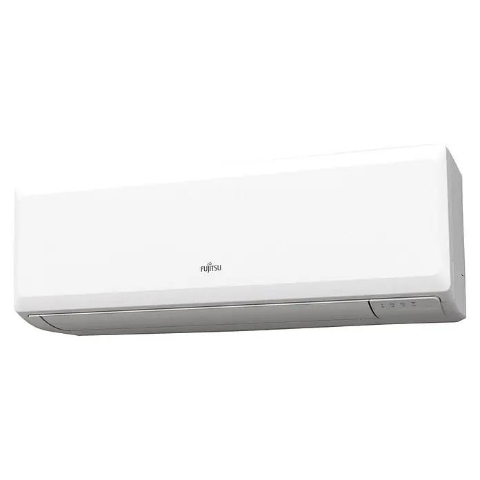 Fujitsu KN Aire acondicionado Inverter ASY35 + Instalación - 3.400 W, Potencia térmica: 3.800 W, Tamaño de la estancia: 25 m² - 35 m² - Aire acondicionado Fujitsu blanco de pared con diseño elegante y luces indicadoras.