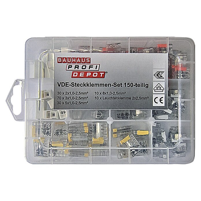 Profi Depot Doos met lasklemmen (150 stk., 1 - 2,5 mm², VDE-gecertificeerd)
