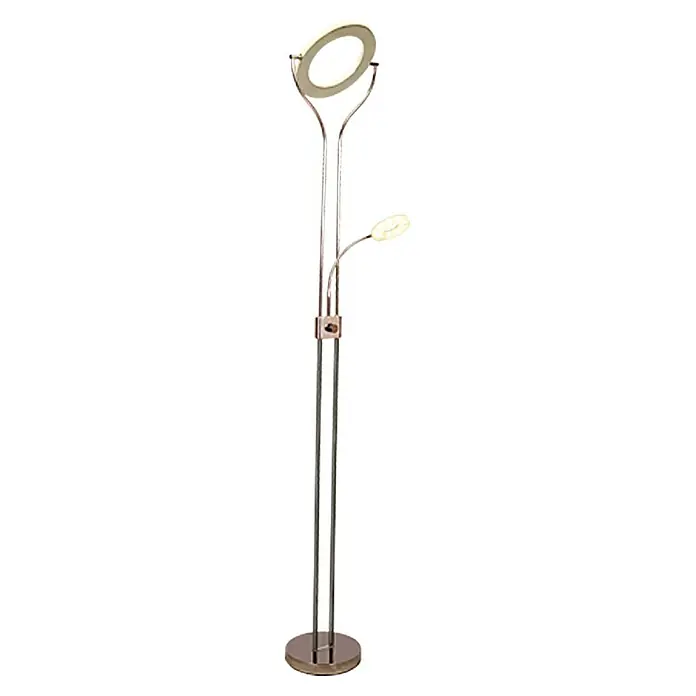 Tween Light Lámpara de suelo LED Montana - 180 cm, Blanco cálido - Lámpara de pie moderna con luz de anillo y luz de lectura adicional para una iluminación ambiental perfecta. Diseño contemporáneo para tu hogar.