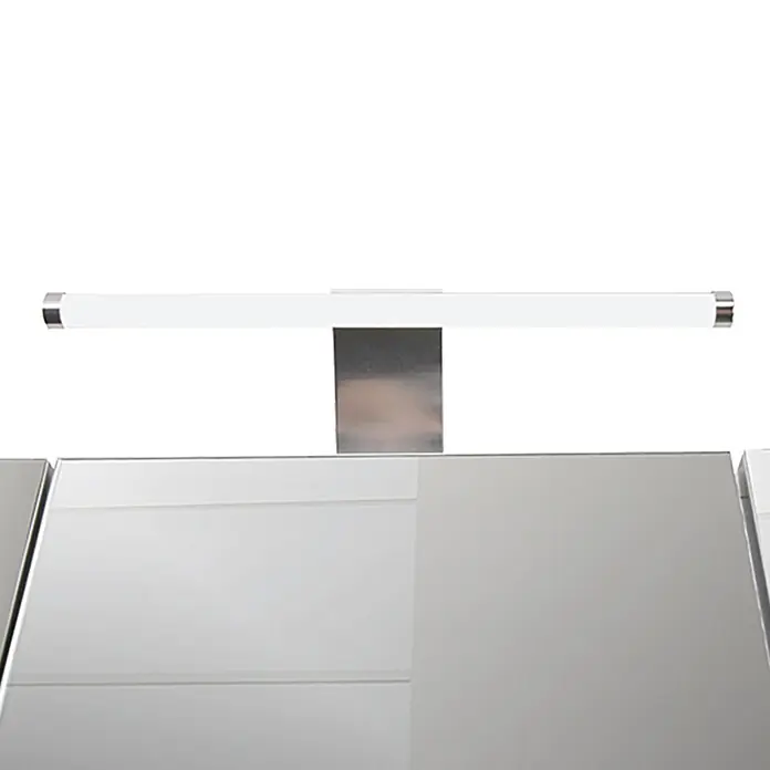 Schildmeyer LED-Spiegelschrank Roma - B x H: 70 x 75 cm, Holz, Weiß - Badezimmerspiegel mit integrierter LED-Beleuchtung. Ein modernes Designelement für jedes Badezimmer mit klarer Linienführung und heller Ausleuchtung.