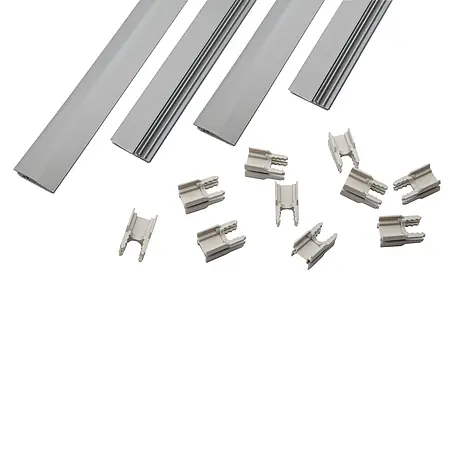 Deutsche Zauntechnik  Sichtschutz Mazu Fix Klemmleisten Set 8/6/8