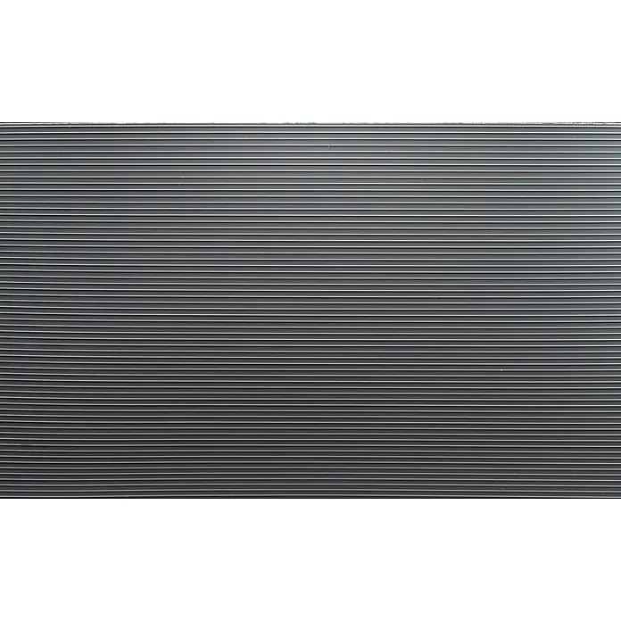 Deutsche Zauntechnik Sichtschutzstreifen Polyrelief - 2,53 m x 191 mm, Anthrazitgrau, 10 Stk. - Dunkelgraue gerippte Oberfläche mit dünnen hellen Querlinien.