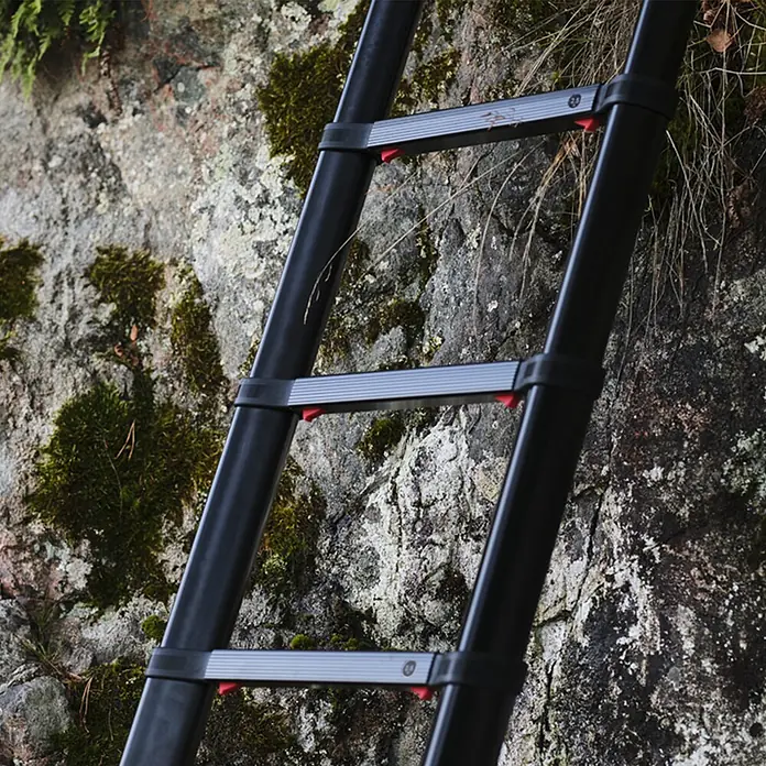 Telesteps Teleskopleiter Tactical Line Taktische Teleskopleiter – Militär- & Polizeileiter - Anzahl Tritte: 13 Stk., Arbeitshöhe: 5.000 m, Belastbarkeit: 500 kg, Aluminium