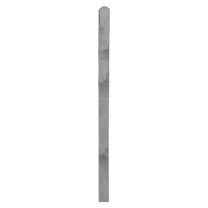 Zaunpfosten Gründau - 9 x 9 x 100 cm, Grau - Pfosten aus Holz mit abgerundetem Ende und Maserung, ideal für Zäune und Gartenprojekte.