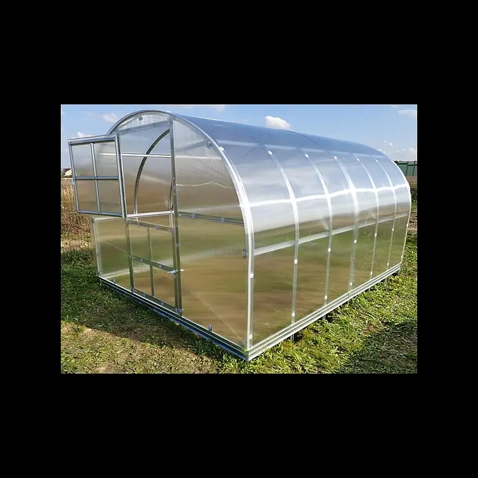Klasika Greenhouses Gewächshaus Arch Klasika - Außenmaß inkl. Dachüberstand (B x T): 300 x 400 cm, Material Seitenwand: Kunststoff, 4 mm, Silbergrau - iltnamio arkinis KLASIKA surinkimas / Assembling of arch greenhouse KLASIKA