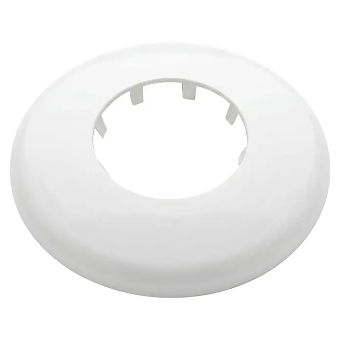 Plafón redondo embellecedor para sifón 40 mm - Blanco - Embellecedor redondo de plástico blanco para tubos.