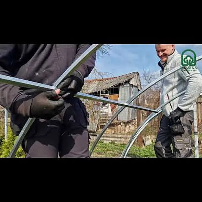 Klasika Greenhouses Gewächshaus Easy Klasika - Außenmaß inkl. Dachüberstand (B x T): 300 x 200 cm, Material Seitenwand: Kunststoff, 4 mm, Silbergrau - iltnamio KLASIKA EASY rinkimas