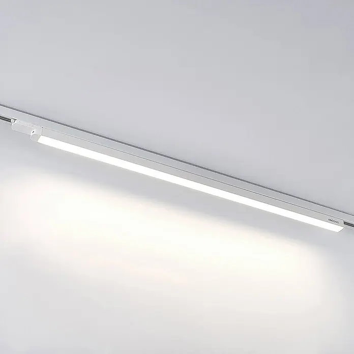 Arcchio LED-Spannseilsystem Harlow - weiß / opal, Neutralweiß - Weiße lineare LED-Schieneleuchte, die helles Licht abgibt.