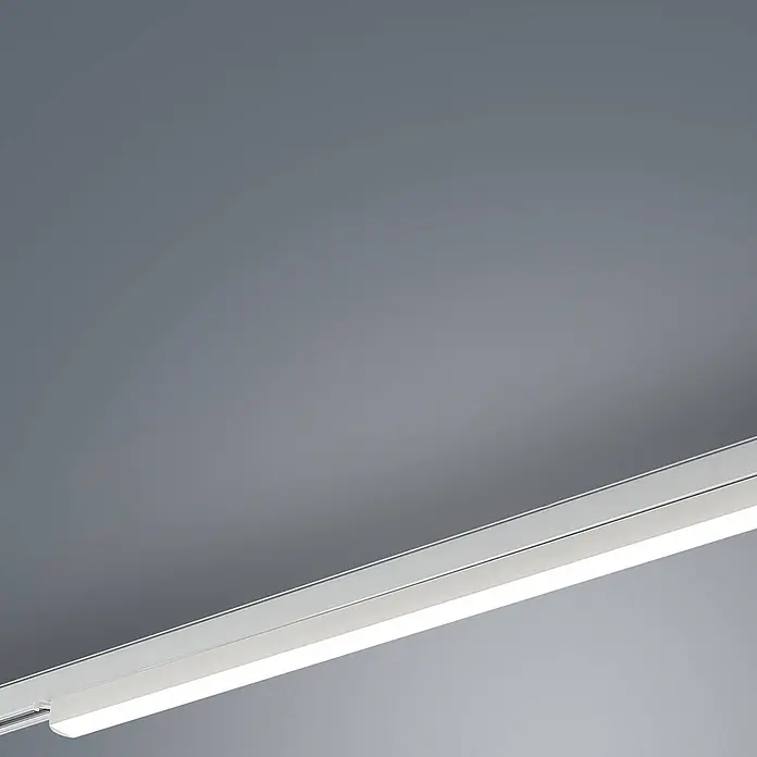 Arcchio LED-Spannseilsystem Harlow - weiß / opal, Neutralweiß - Weiße lineare LED-Leuchte, helles Licht ausstrahlend.