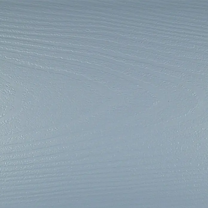 Videx Sichtschutzstreifen - Aluminium-Optik, 2 Stk., 200 x 9,5 cm - Nahaufnahme einer blassblauen Holzoberfläche mit sichtbarer Maserung für Textur und Design.