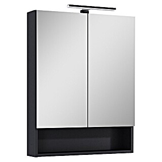 Riva Yasumi LED-Spiegelschrank Yasumi/Lynn (B x H: 60 x 76,8 cm, Schwarz, Spanplatte)