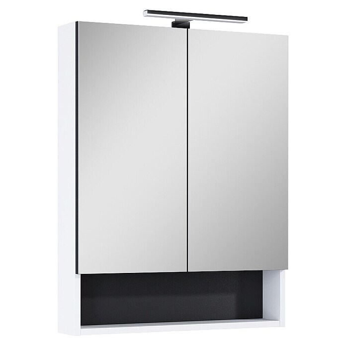 Riva Yasumi LED-Spiegelschrank Yasumi/Lynn (B x H: 60 x 76,8 cm, Weiß, Spanplatte) | BAUHAUS