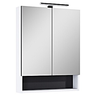 Riva Yasumi LED-Spiegelschrank Yasumi/Lynn (B x H: 60 x 76,8 cm, Weiß, Spanplatte)