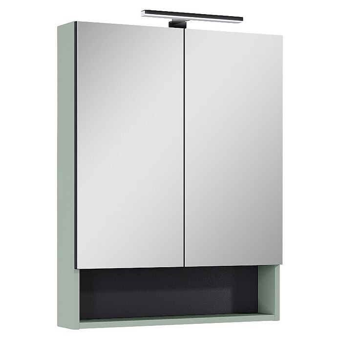 Riva Yasumi LED-Spiegelschrank Yasumi/Lynn (B x H: 60 x 76,8 cm, Sage, Spanplatte) | BAUHAUS