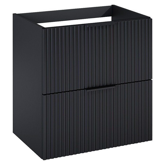 Riva Yasumi Waschtischunterschrank (B x T x H: 60 x 45,2 x 63,5 cm, Schwarz, Matt) | BAUHAUS