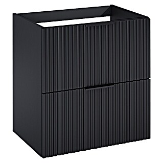 Riva Yasumi Waschtischunterschrank (B x T x H: 60 x 45,2 x 63,5 cm, Schwarz, Matt)