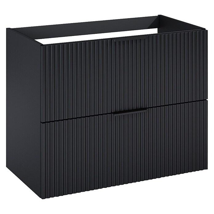 Riva Yasumi Waschtischunterschrank (B x T x H: 80 x 45,2 x 63,5 cm, Schwarz, Matt) | BAUHAUS