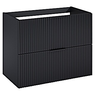 Riva Yasumi Waschtischunterschrank (B x T x H: 80 x 45,2 x 63,5 cm, Schwarz, Matt)