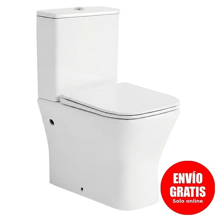 Pack de WC Lura (Sin borde de descarga, Salida dual, Blanco) | BAUHAUS