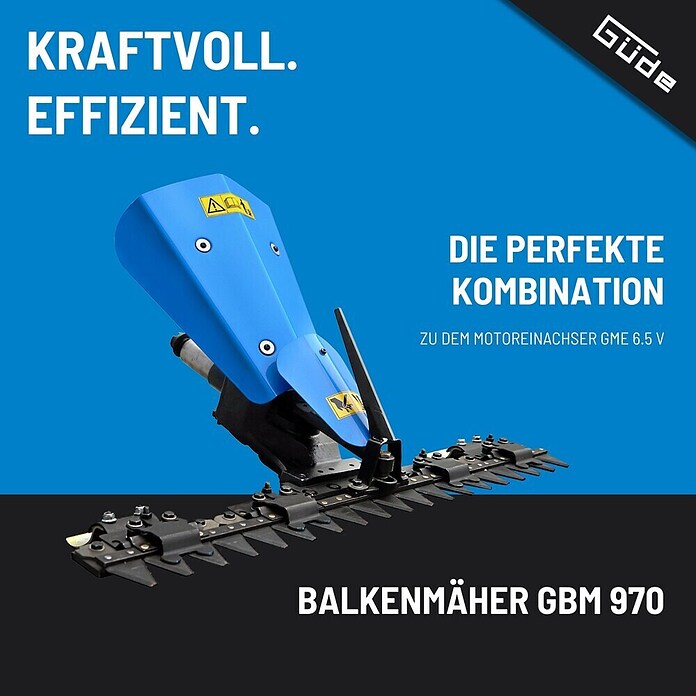 Güde Frontbalkenmäher GBM 970 (Schnittbreite: 97 cm, Passend für: Güde Motoreinachser GME 6.5V) | BAUHAUS
