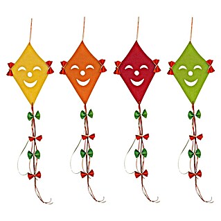Geroma Dekofigur Filzdrache (Farbe: Gelb, Orange, Rot, Grün, L x B x H: 30 x 20 x 0,2 cm)