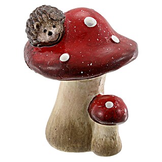 Geroma Dekofigur Keramik Fliegenpilz (L x B x H: 7 x 6,5 x 9 cm, Farbe: Braun, Rot)