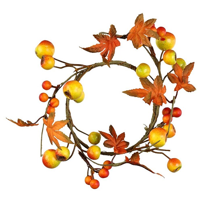 Geroma Dekokranz Kunststoff Beerenkranz (Farbe: Gelb, Orange, Rot, Braun, L x B x H: 23 x 23 x 5 cm) | BAUHAUS