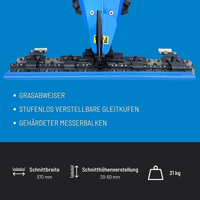 Güde Frontbalkenmäher GBM 970 (Schnittbreite: 97 cm, Passend für: Güde Motoreinachser GME 6.5V) | BAUHAUS