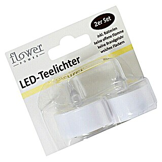 Flower Power LED-Teelicht (Weiß, 2 Stk.)