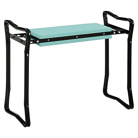 Outsunny Kniebank Schwarz+Dunkelgrün 58L x 28B x 49H cm