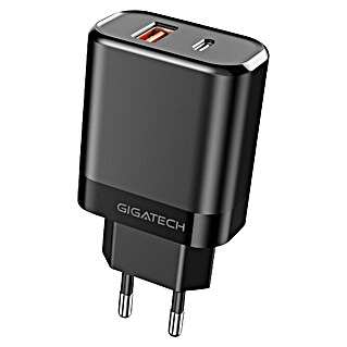 Adapter za hitro polnjenje z USB vhodom NXC250 (Črna, USB-A vtičnica, USB-C vtičnica)