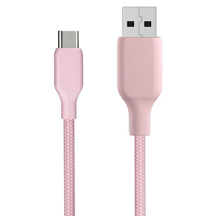 USB kabel  (Roza, 1 m, USB A vtič, USB C vtič) | 3377 - Telefonzubehör | CBIC - Telefon | CBI - Audio/Video/Antenne/Sat | CB - Elektroinstallation | C - Elektro | BAUHAUS
