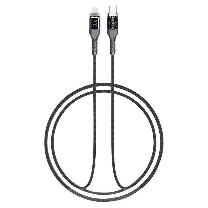USB kabel  (Priključek USB C, priključek Lightning, Črna, 1 m) | 3377 - Telefonzubehör | CBIC - Telefon | CBI - Audio/Video/Antenne/Sat | CB - Elektroinstallation | C - Elektro | BAUHAUS