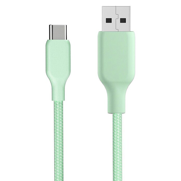USB kabel  (Zelena, 1 m, USB A vtič, USB C vtič) | 3377 - Telefonzubehör | CBIC - Telefon | CBI - Audio/Video/Antenne/Sat | CB - Elektroinstallation | C - Elektro | BAUHAUS