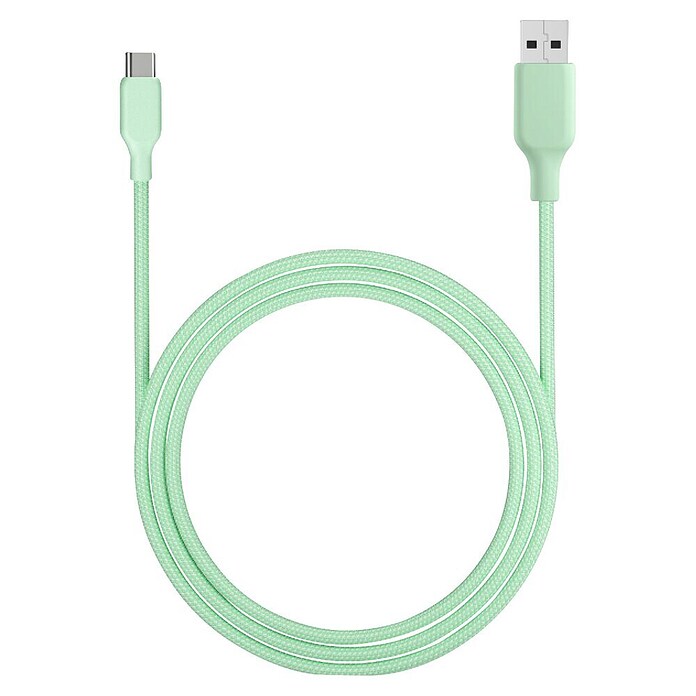 USB kabel  (Zelena, 1 m, USB A vtič, USB C vtič) | 3377 - Telefonzubehör | CBIC - Telefon | CBI - Audio/Video/Antenne/Sat | CB - Elektroinstallation | C - Elektro | BAUHAUS