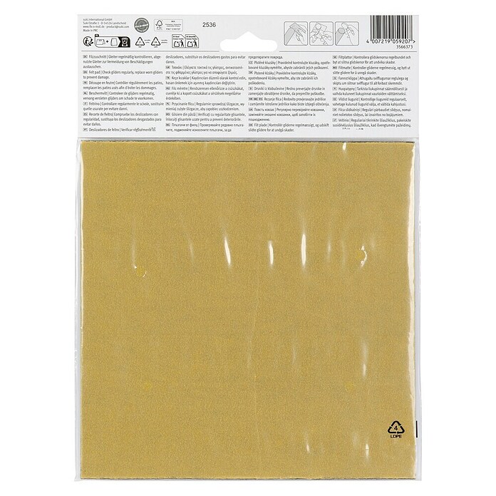 Fix-o-moll Filzgleiter Selbstklebend (B x H: 200 x 200 mm, Kleben, 1 -tlg., Braun) | BAUHAUS