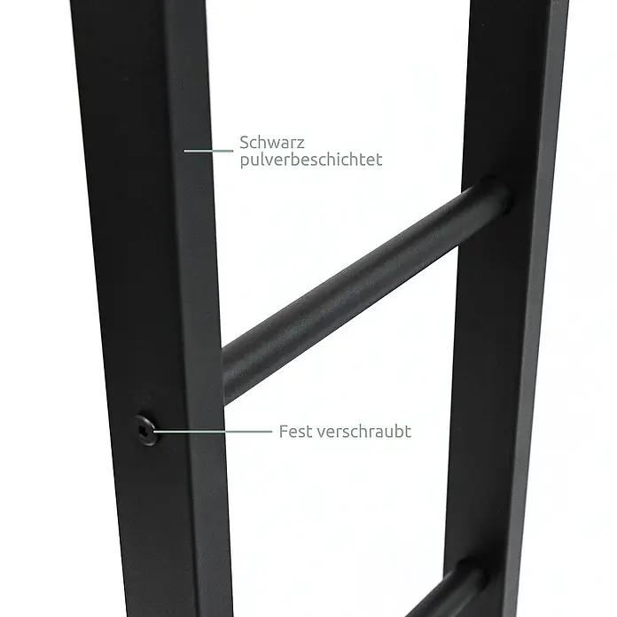holz4home Kaminholzregal 100x25x60cm - 60 x 25 x 100 cm - Schwarzes, pulverbeschichtetes Metallgestell mit fest verschraubten Verbindungen.