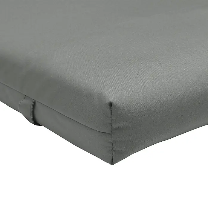 Outsunny Liegenauflage - Gartenliege, 1 Stk., L x B x H: 196 x 55 x 8 cm, Polyester, PP-Füllung, Dunkelgrau - Graues, rechteckiges Outdoor-Kissen mit dicht gewebter Stofftextur und kleiner Seitenschlaufe.